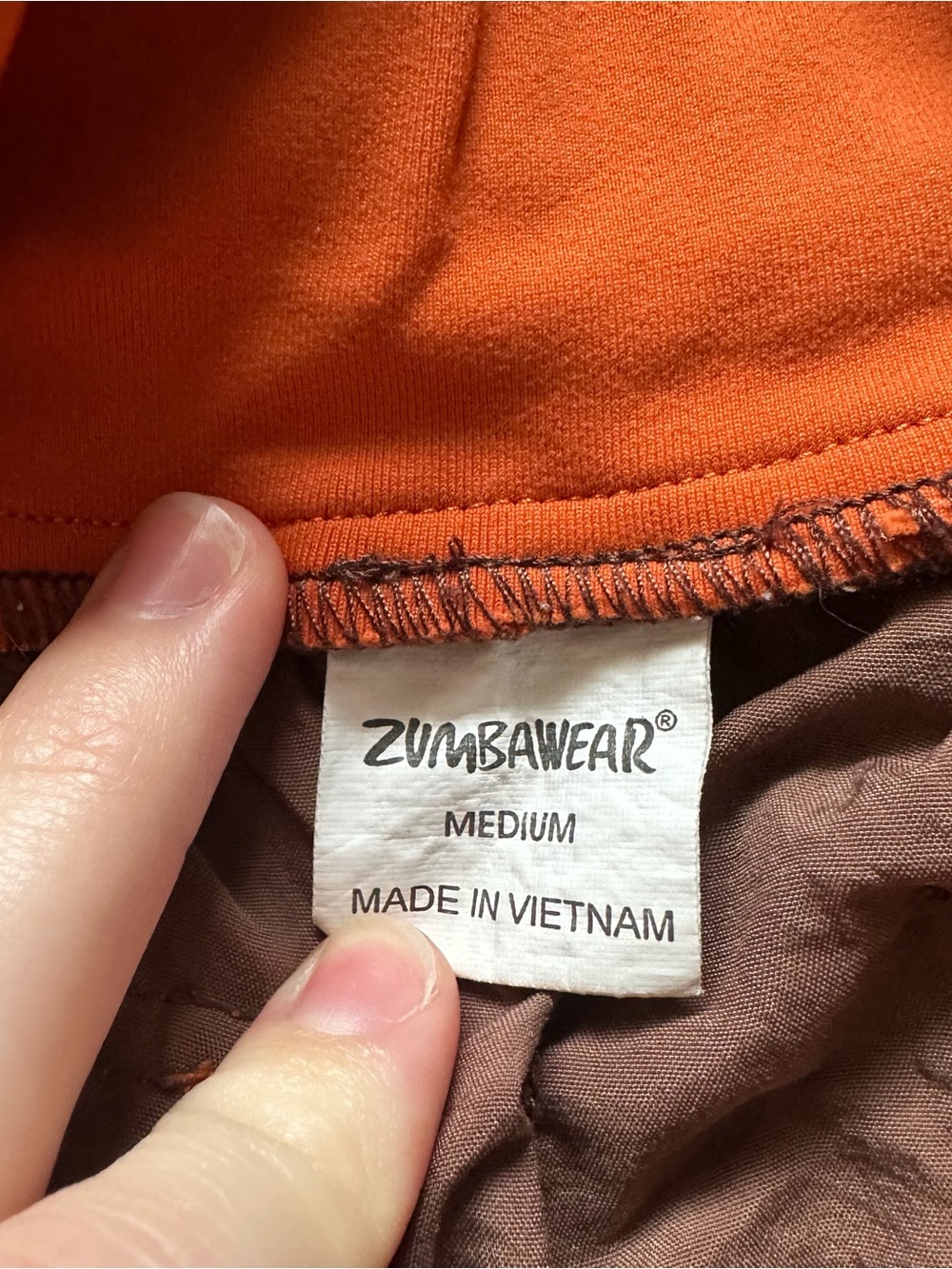 Zumba Fitness Samba Cargo Pants Brown Orange M - Picture 6 of 6